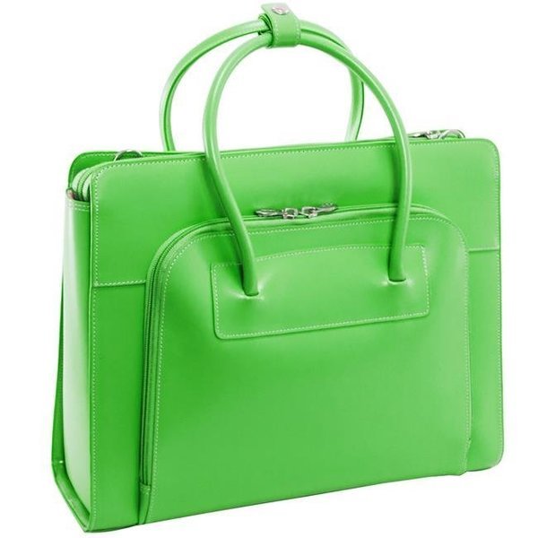 McKlein 94331 Lake Forest 94331- Green Leather Women s Case with Removable Sleeve, Mckleinusa, Mfr#: 94331